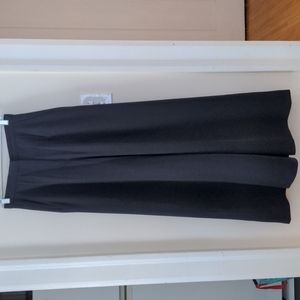 Anne Klein Sz 8 wool trousers, black, wide leg
